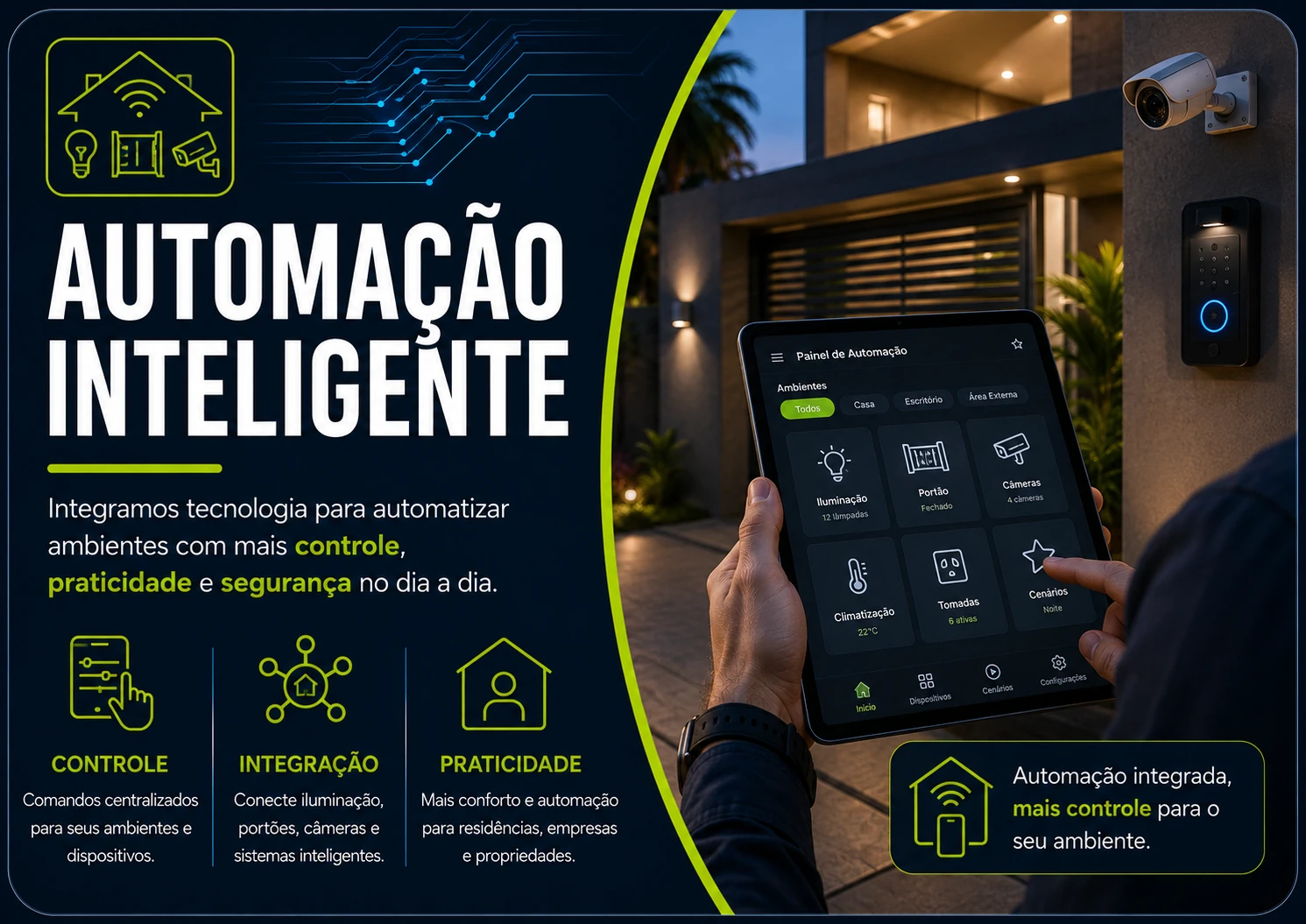 Card de Automação Inteligente: controle, integração e praticidade