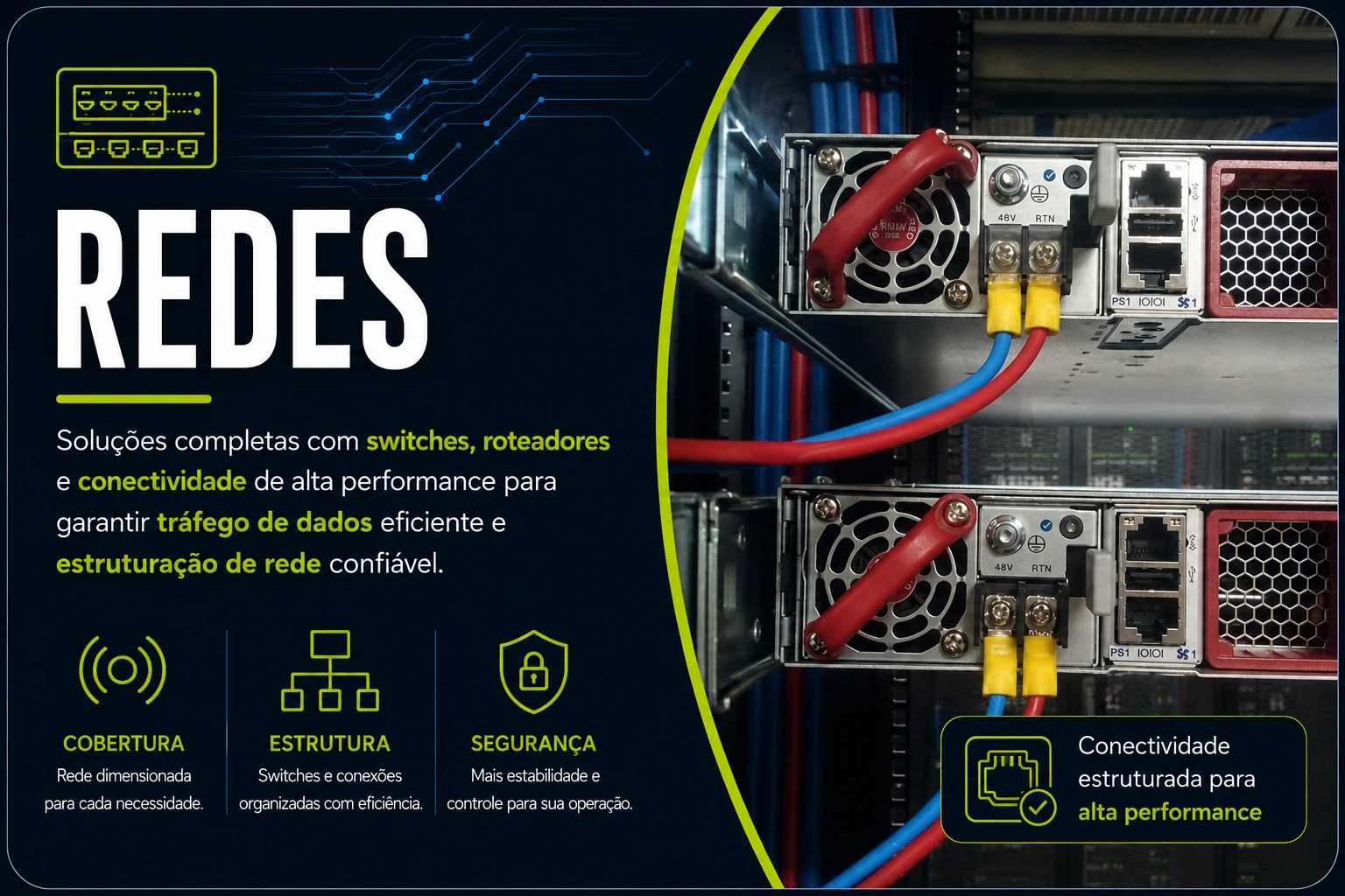 Card de Redes: switches, roteadores e conectividade de alta performance